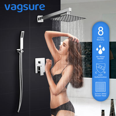 Cina Set Faucet Mandi Dan Bak Mandi Kuningan Dengan Bahan Kepala Pancuran Ukuran 25 * 25cm 304 SS pemasok