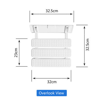 Cina Spa White Wall Mounted Shower Seat Ukuran 32,5 * 32,5 * 10cm Untuk Kamar Mandi / Balkon pemasok