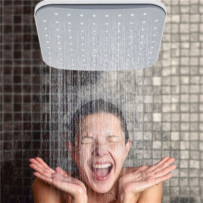 Cina 7 Inch Gray Rainforest Shower Head, Ceiling Rain Shower Head Untuk Kabin Shower pemasok