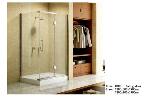 Cina Kotak persegi akrilik nampan sudut mandi, Kandang mandi kaca tiga panel pemasok
