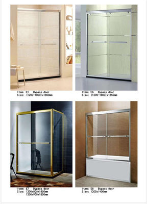 Cina 2 Bypass Door Shower Door Enclosures / Walk In Shower Enclosures Ukuran Disesuaikan pemasok