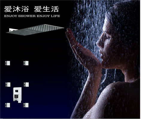 Cina Galvanisasi Refacing Dalam Set Faucet Shower Wall Dengan Enam Jet Pijat Yang Dapat Disesuaikan pemasok