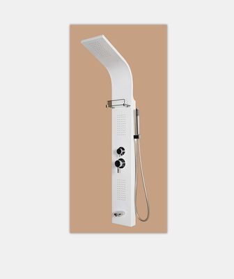 Panel Kolom Paduan Aluminium Shower / Wall Mounted Shower Head Panel Ukuran 150 * 22CM pemasok