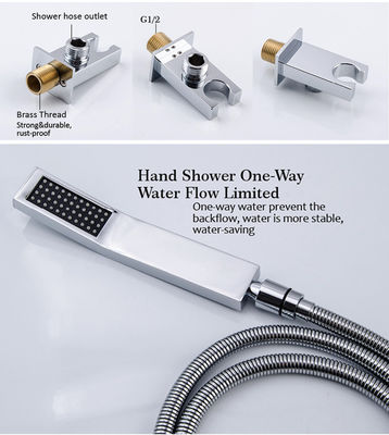 Set Faucet Mandi Dan Bak Mandi Kuningan Dengan Bahan Kepala Pancuran Ukuran 25 * 25cm 304 SS pemasok