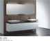 Wall Mounted Double Sink Bathroom Vanity Stable Mold Tahan Disesuaikan Warna pemasok