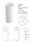 Wastafel Kamar Mandi Silinder Putih, Wastafel Porselen Alas Kedalaman 120mm pemasok